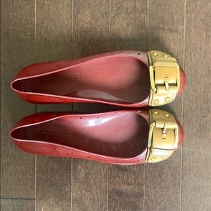 Red BCBG Jelly Flats